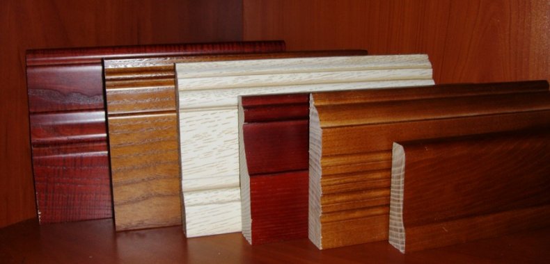 Wooden skirting boards